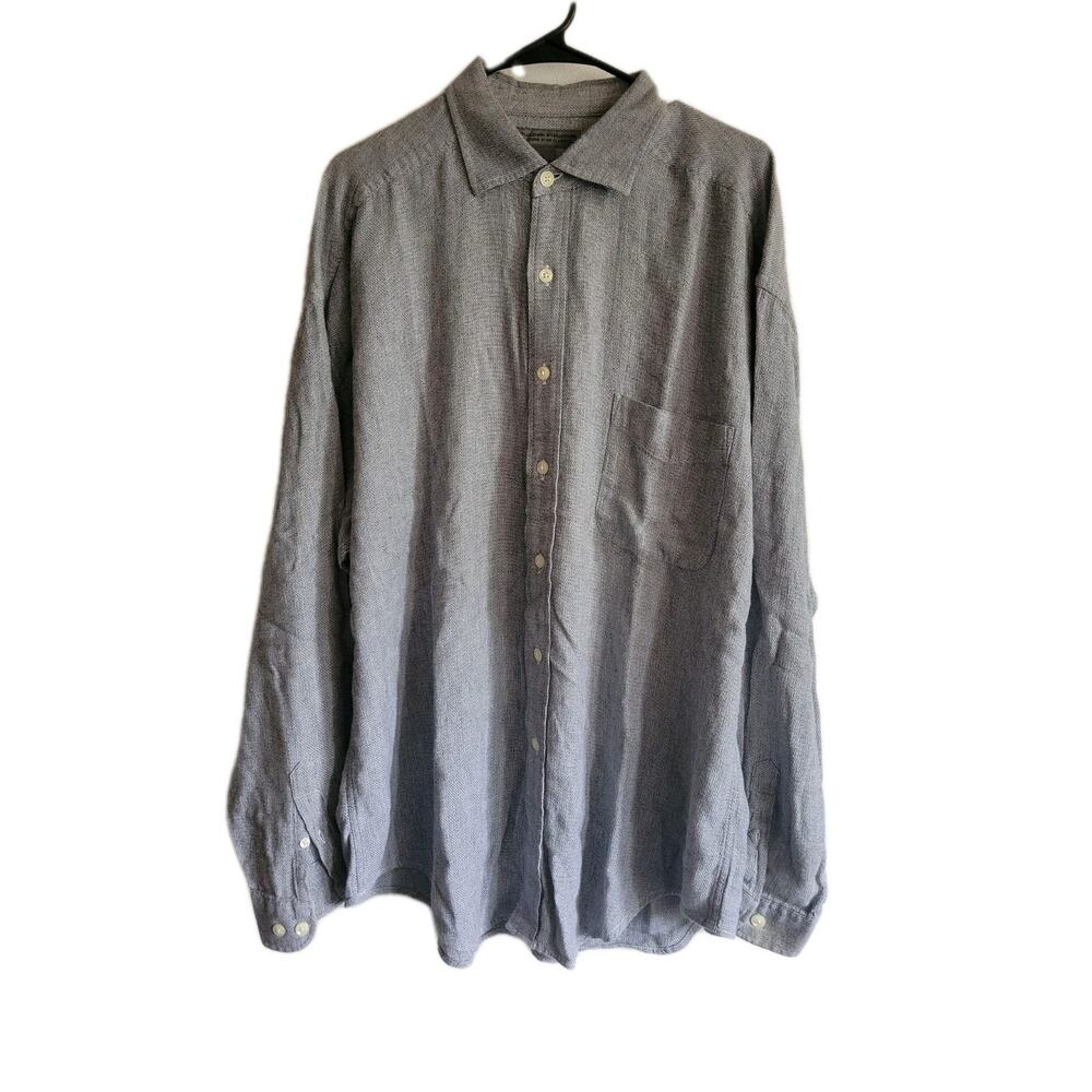 Le Collezioni Structure Men's XL Gray Button Down Designer Shirt